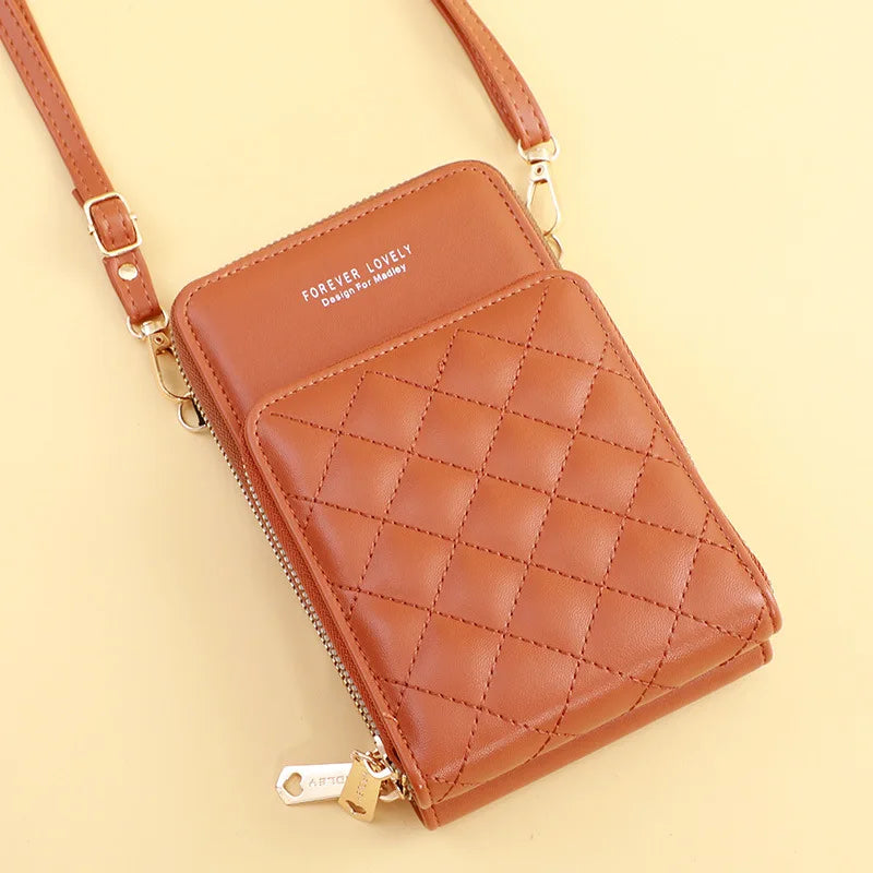 Diamond Lattice Shoulder Bag for Women Small Crossbody Messenger Clutch