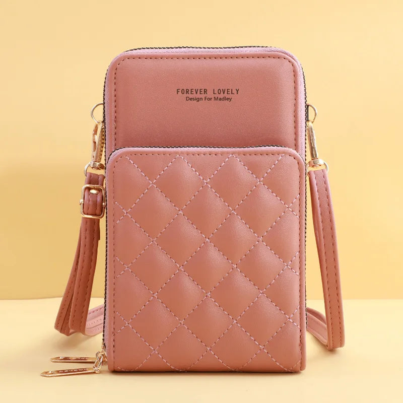 Diamond Lattice Shoulder Bag for Women Small Crossbody Messenger Clutch