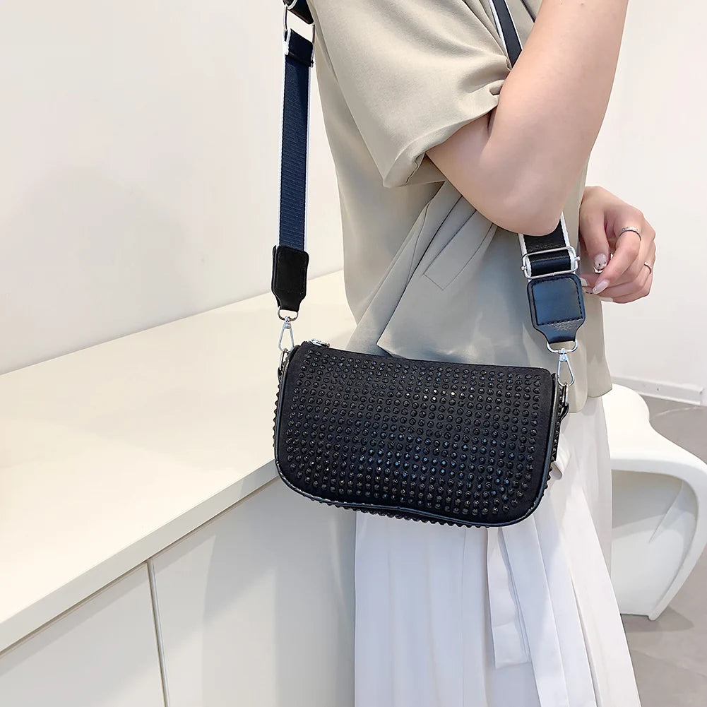 Diamond Rhinestones Evening Bags Crossbody Shoulder Purse Female Handbags