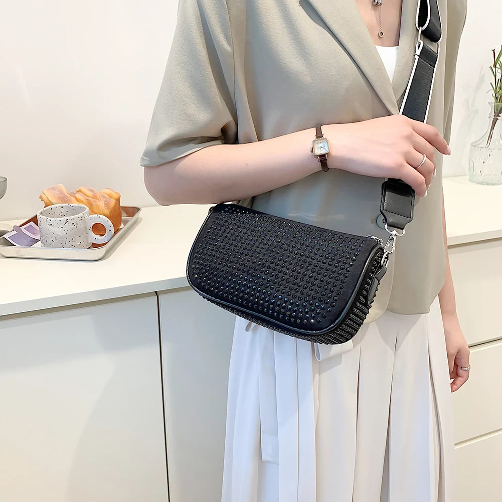 Diamond Rhinestones Evening Bags Crossbody Shoulder Purse Female Handbags
