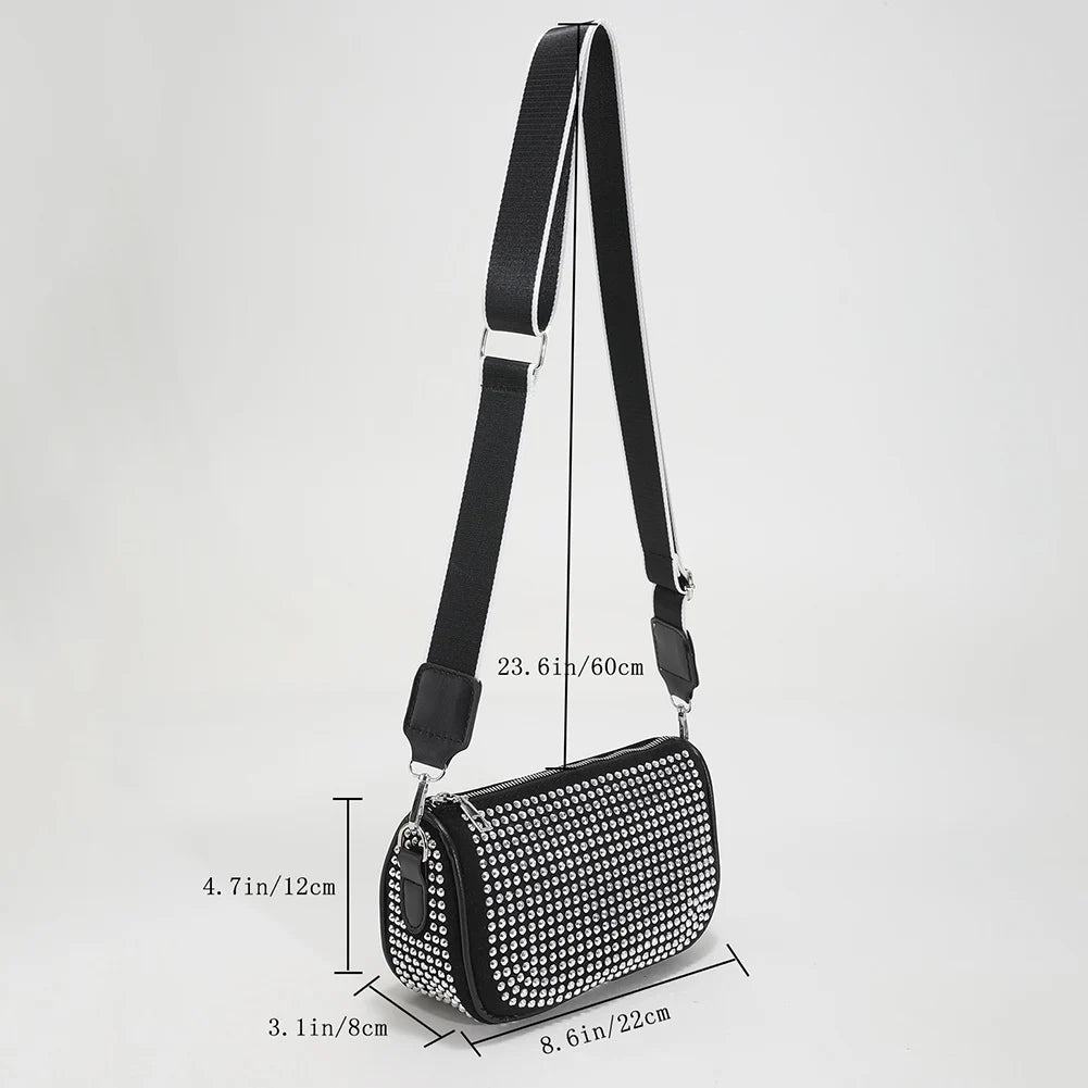 Diamond Rhinestones Shoulder Bags for Women Party Ladies Totes