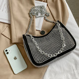 Diamond Shoulder Bag Women Leather Cross body bags Chains Handbag