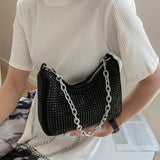 Diamond Shoulder Bag Women Leather Cross body bags Chains Handbag