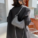 Diamond Shoulder Bag Women Leather Cross body bags Chains Handbag