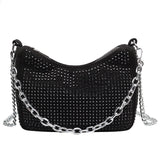 Diamond Shoulder Bag Women Leather Cross body bags Chains Handbag