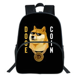 Dogecoin Backpack 3D Cartoon School Bag for Kids