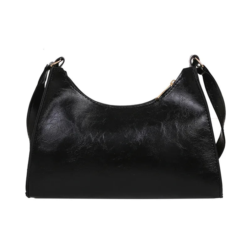 Retro Casual Women Totes Shoulder Bags Leather Solid Chain Handbags