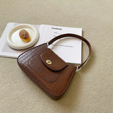 Retro Women Totes Shoulder Bag Crocodile Pattern Handbag