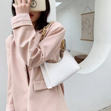 Makeup Bag Retro Casual Women Totes Shoulder Bags Female Leather Solid Chain Han