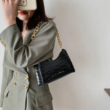 Makeup Bag Retro Casual Women Totes Shoulder Bags Female Leather Solid Chain Han