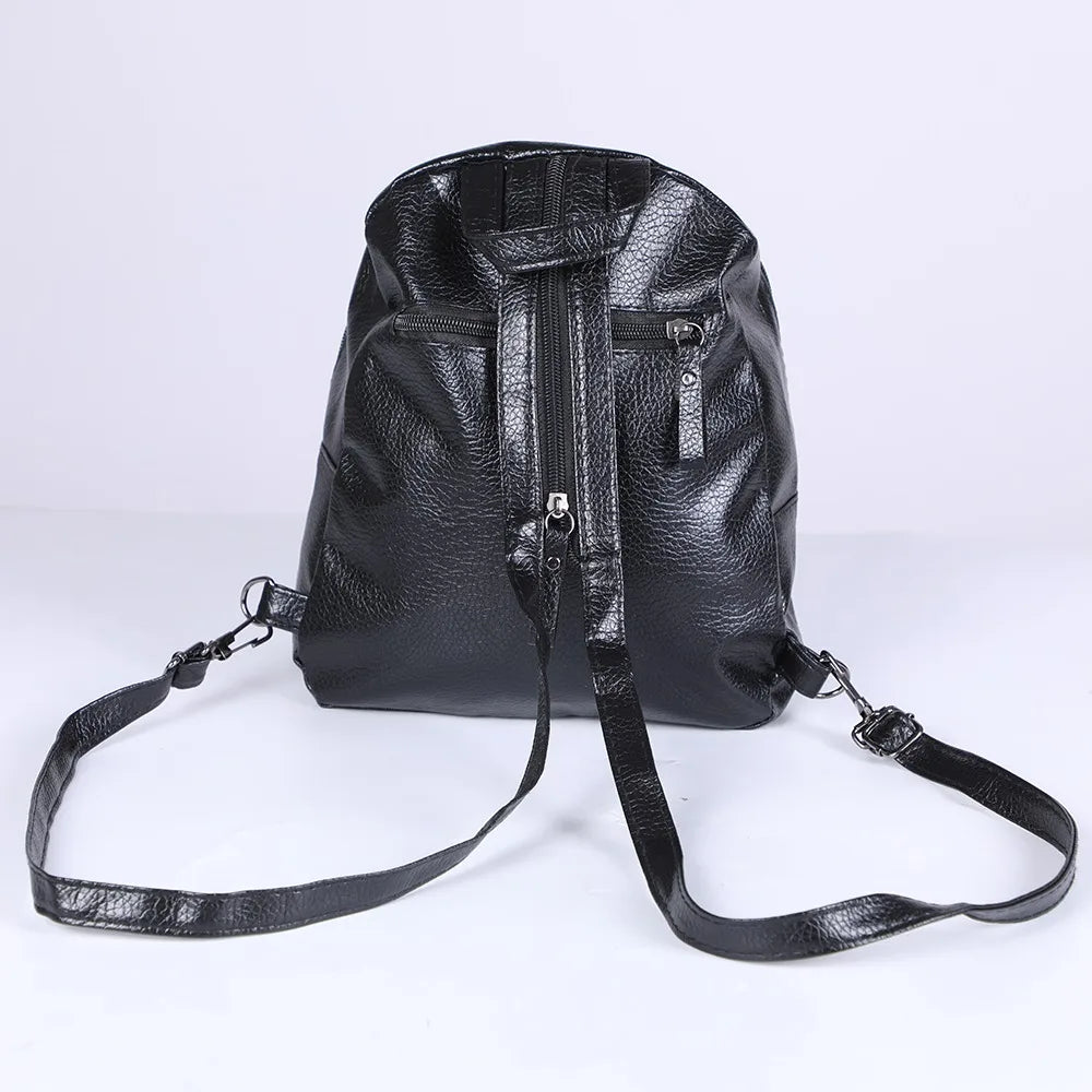 Female Mini Backpack Small PU Leather Shoulder Bag