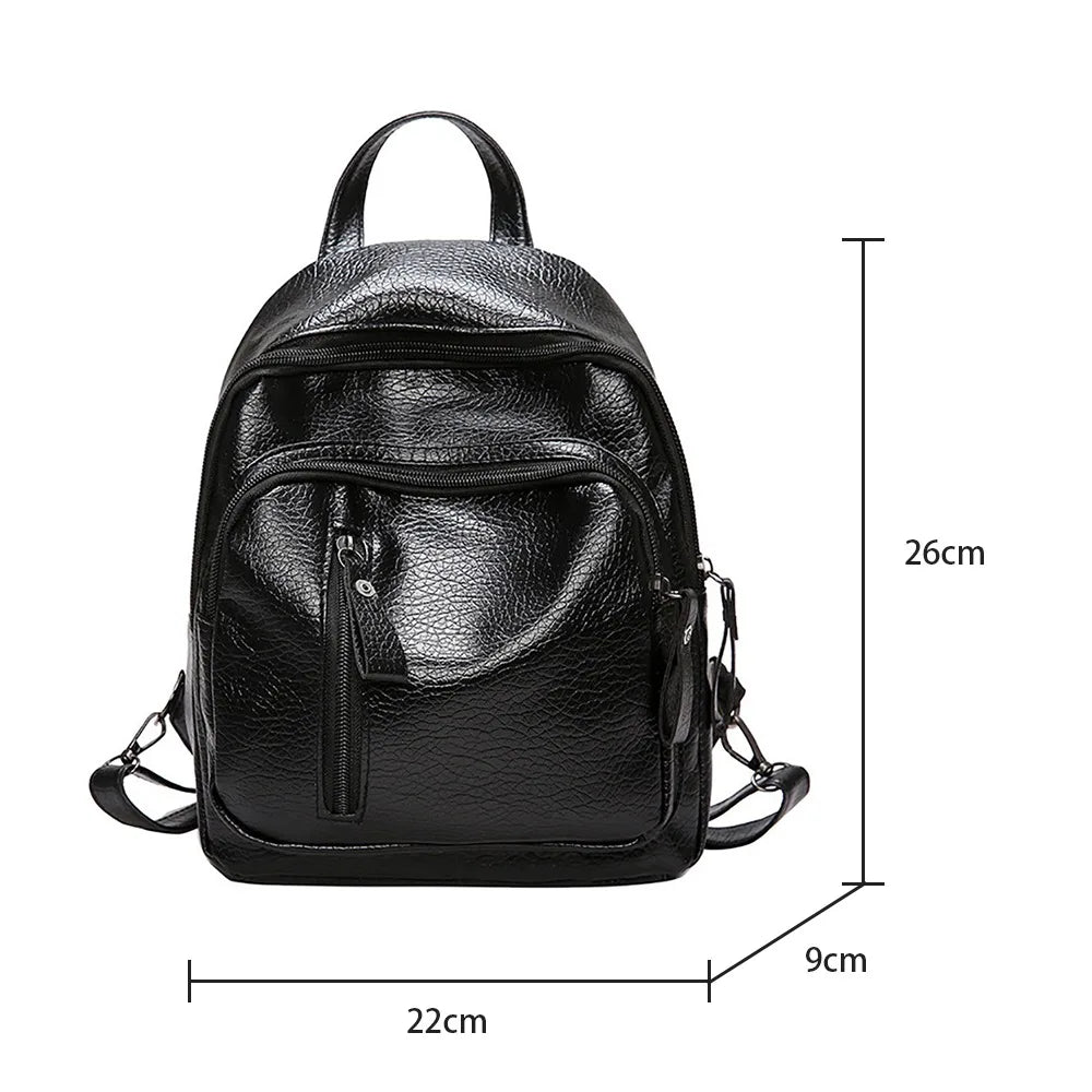 Female Mini Backpack Small PU Leather Shoulder Bag
