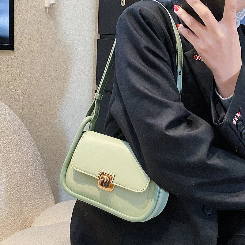 Summer Crossbody Bag Lock Shoulder Handbag Casual Purse