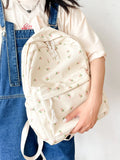 Floral Backpack For Women Waterproof Nylon Rucksack Large Capacity