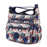 Floral Pattern Women's Shoulder Bag High Durable Fabric Nylon Handbag
