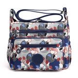 Floral Pattern Women's Shoulder Bag High Durable Fabric Nylon Handbag