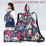Large Capacity Foldable Travel Backpack Drawstring Tote Bag