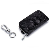 Crocodile Pattern Leather Key Bag Zipper Organizer Mini Wallet