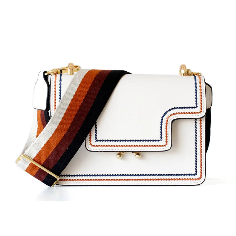 Leather Flap Bag Crossbody Handbag for Women