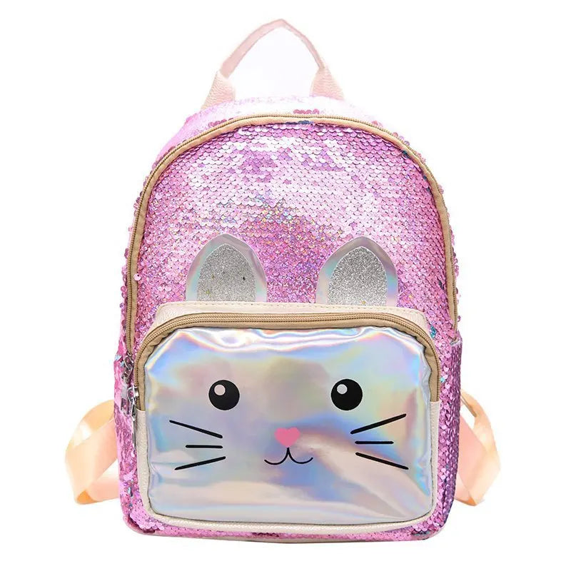 Sequined Teen Backpack College Style School Bag