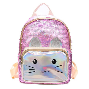 Sequined Teen Backpack College Style School Bag