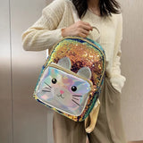 Sequined Teen Backpack College Style School Bag