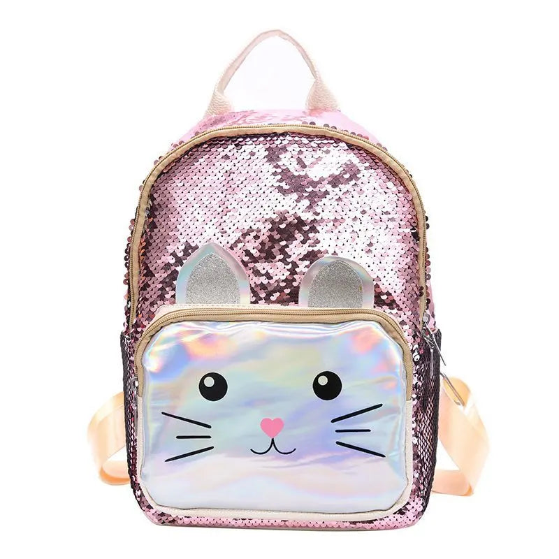 Sequined Teen Backpack College Style School Bag