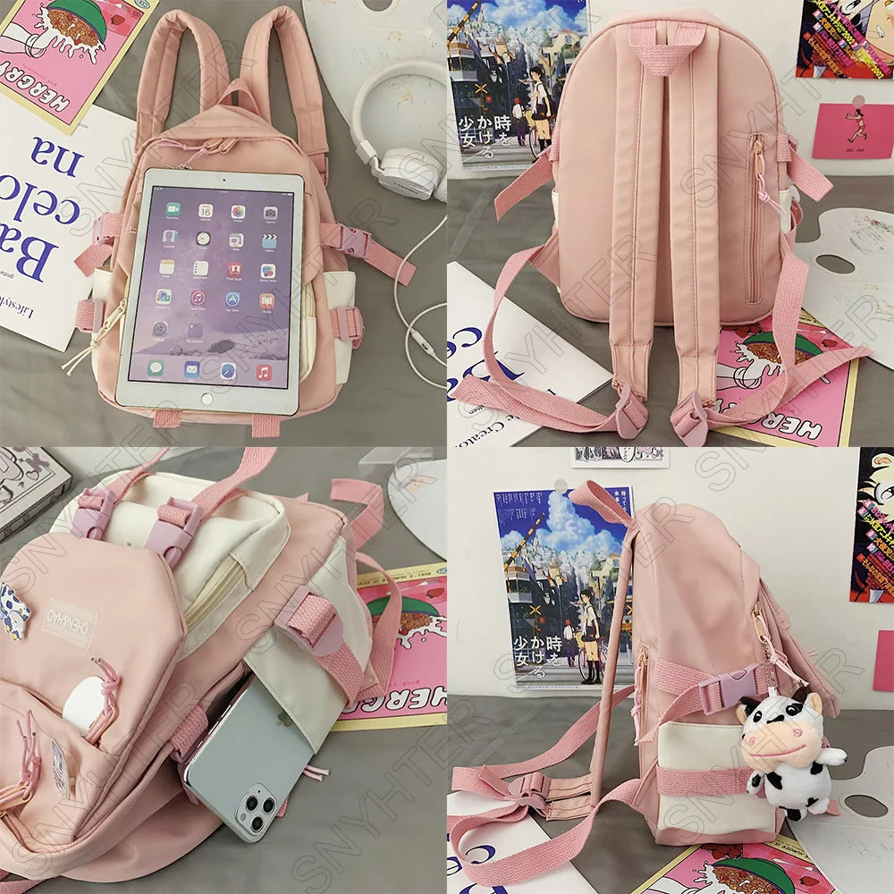 Kawaii Travel Book Backpack Female College Student Bag