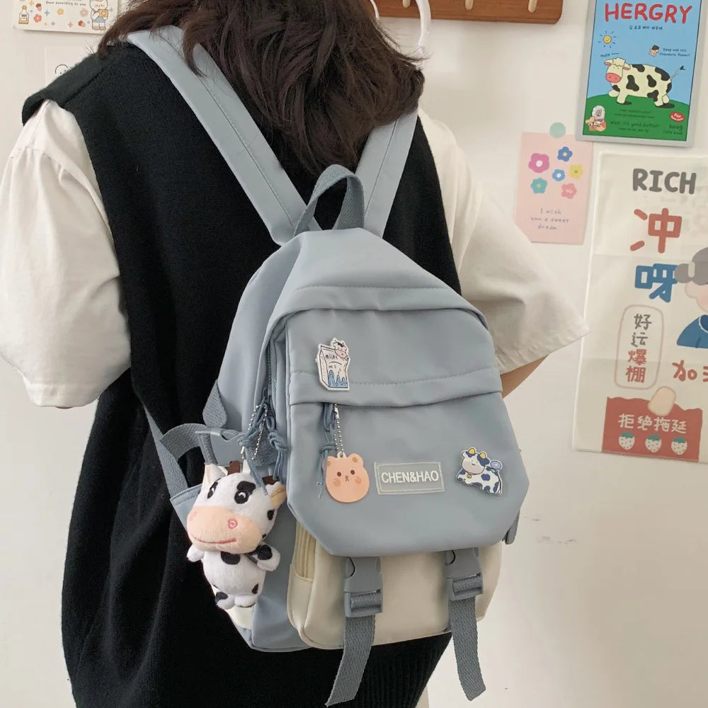 Kawaii Travel Book Backpack Female College Student Bag