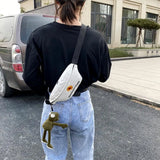 Casual Mini Bucket Shoulder Bag Daisy Waist Bag