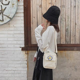 Women Mini Canvas Shoulder Bag Ladies Daisy Small Handbag Totes