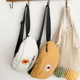Casual Women Mini Bucket Pouch Daisy Waist Bag Girls Shoulder Bag