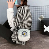 Plaid Shoulder Bags Women Crossbody Casual Flap Canvas Small Bag