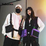 Hip Hop Streetwear Men Tactical Chest Rig Multi-pockets Waistcoat Chest Bag Vest
