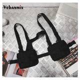 Hip Hop Streetwear Men Tactical Chest Rig Multi-pockets Waistcoat Chest Bag Vest