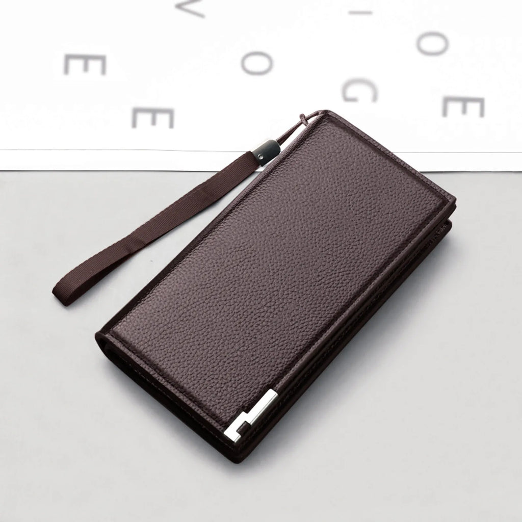 Men's ID Long Wallet Solid Holder Wallet for Women