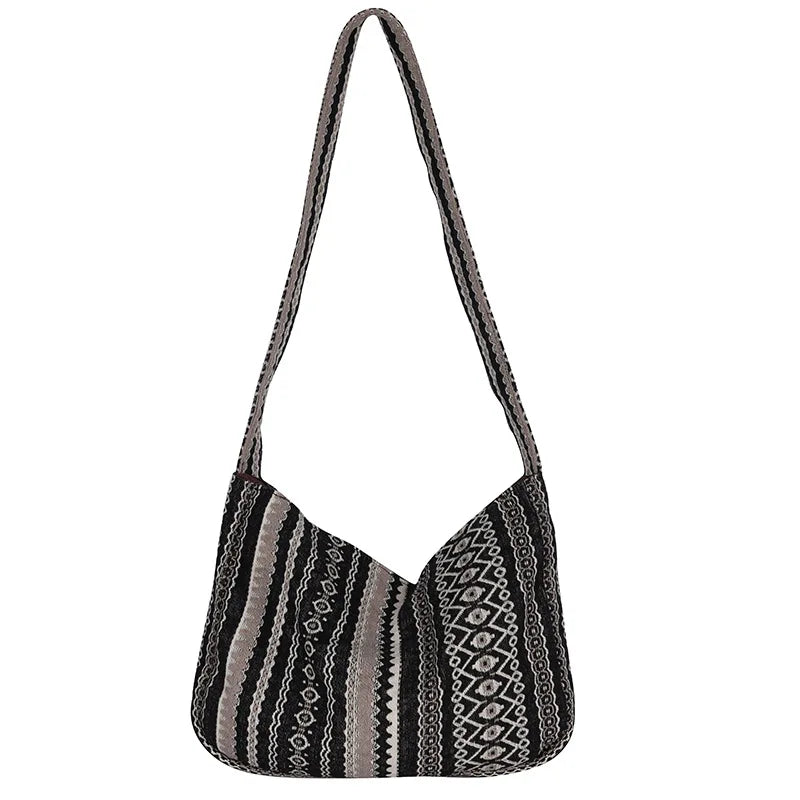 Casual Canvas Messenger Bag Women Large Capacity Zipper Crossbody Bag