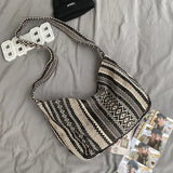 Casual Canvas Messenger Bag Women Large Capacity Zipper Crossbody Bag