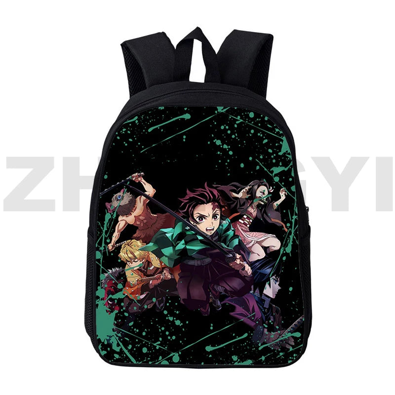 Japan 3D Print Demon Slayer Backpack Travel for Girl Anime Kimetsu No Yaiba Bag