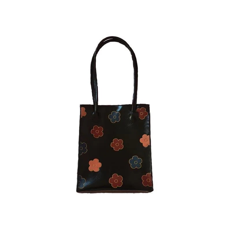 Japanese Pu Leather Small Flowers Messenger Bag Shoulder Bags