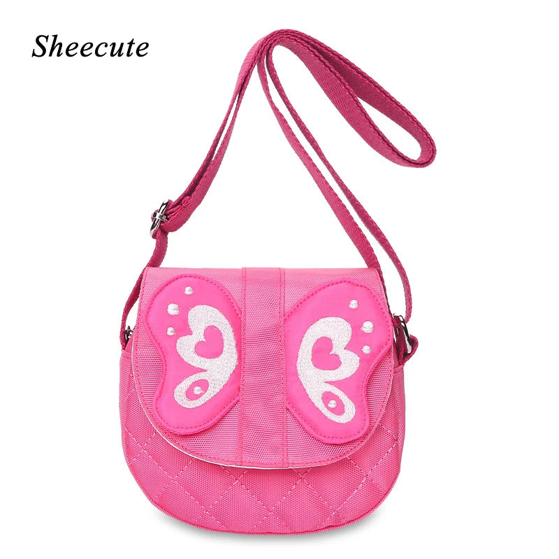 Kindergarten Baby Messenger Bags Cartoon Butterfly Children Shoulder Bags