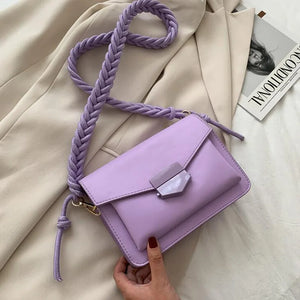 Women's Knitting Strap Shoulder Bag Small Crossbody Lady Messenger