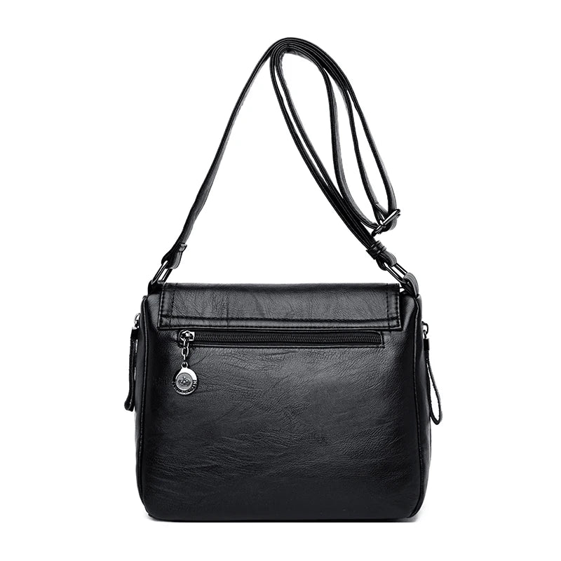Soft Leather Patchwork Messenger Bag Girl