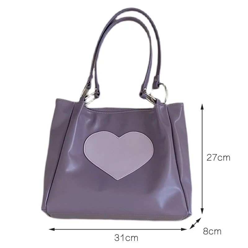 Large Capacity PU Leather Handbag Shoulder Bag Shopping Tote Casual Travel Bag
