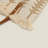 Large Tote Handbags Cotton Woven Shoulder Bags Tassel Shopper Purse