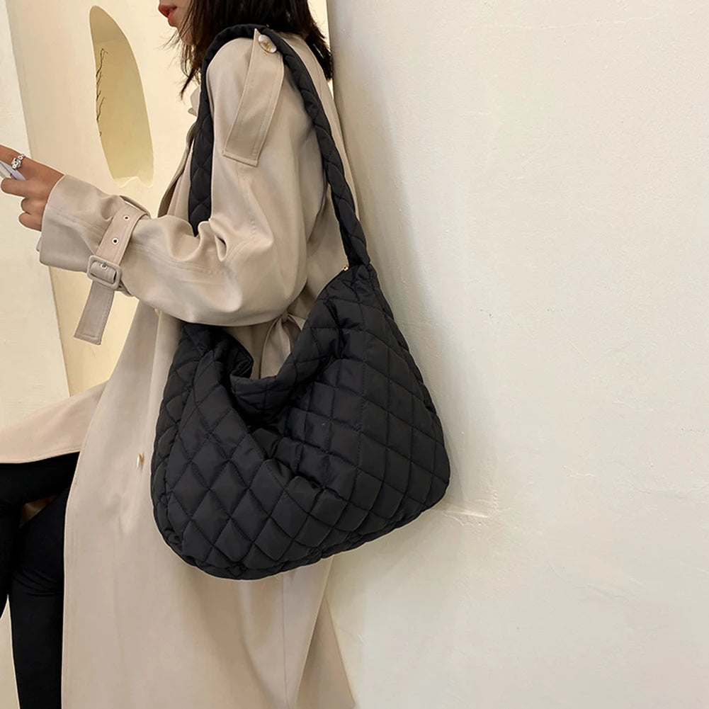 Quilted Winter Handbag Large Capacity Shoulder Bag