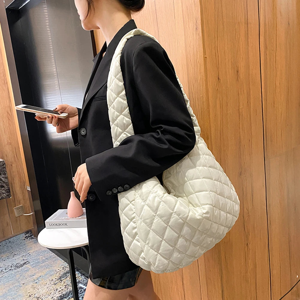 Quilted Winter Handbag Large Capacity Shoulder Bag