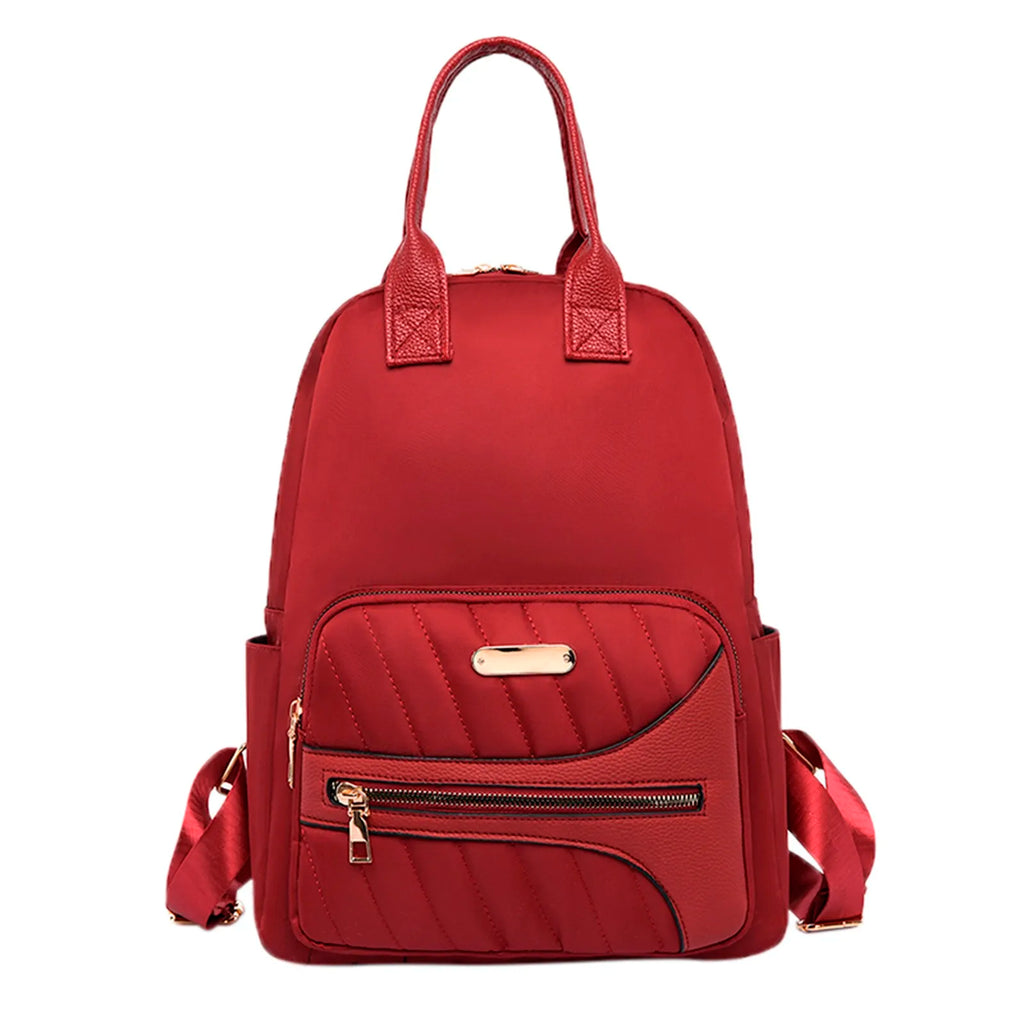 Leather Backpack Ladies Zipper Backpack Teenager School Bag Women Bag