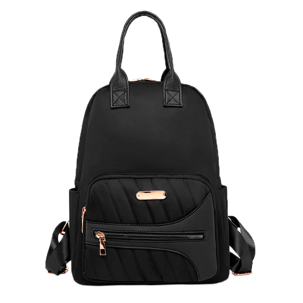 Leather Backpack Ladies Zipper Backpack Teenager School Bag Women Bag