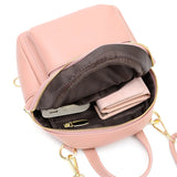 Women's Leather Mini Backpack Purse Multi-Function Shoulder Bag